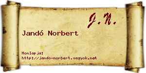 Jandó Norbert névjegykártya