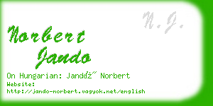 norbert jando business card